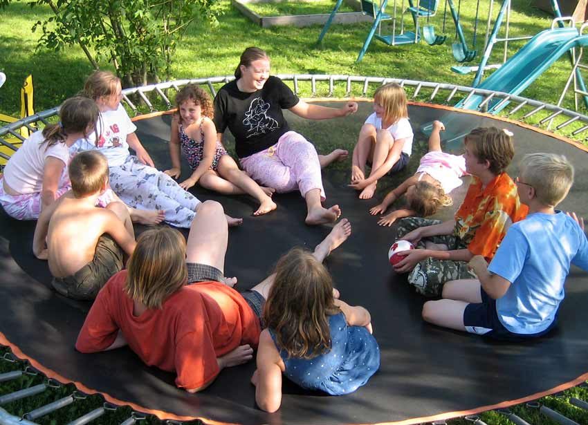 trampoline family