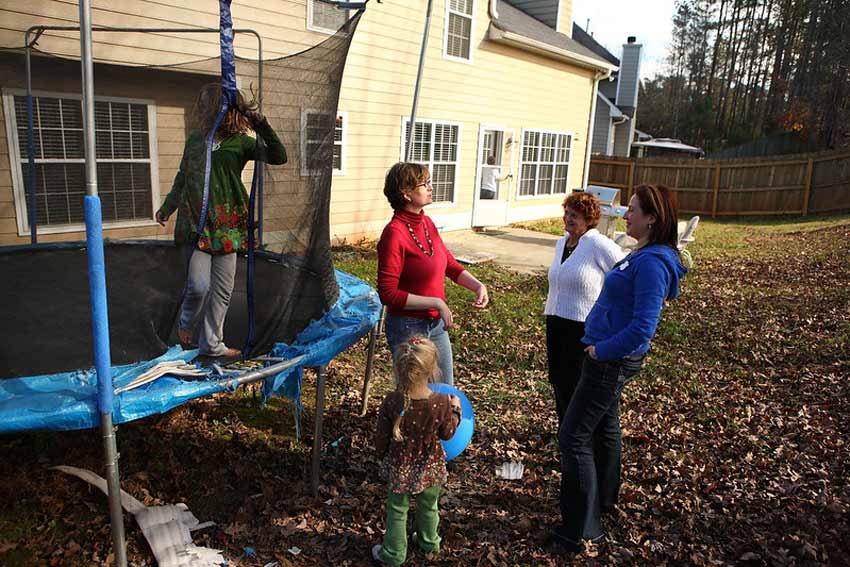 trampoline fun with kids