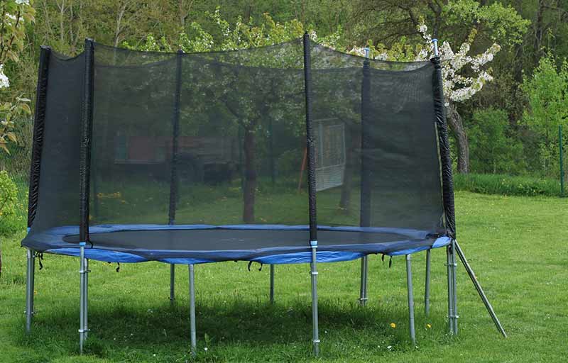 What to put under a trampoline